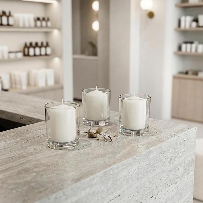 White Votive Candles Unscented Candles for Wedding Centerpieces Pack of 36 Dripless Wax for Parties, Aromatherapy, Devotional, Home Décor, Spas & Holiday Gifts – Royal Imports