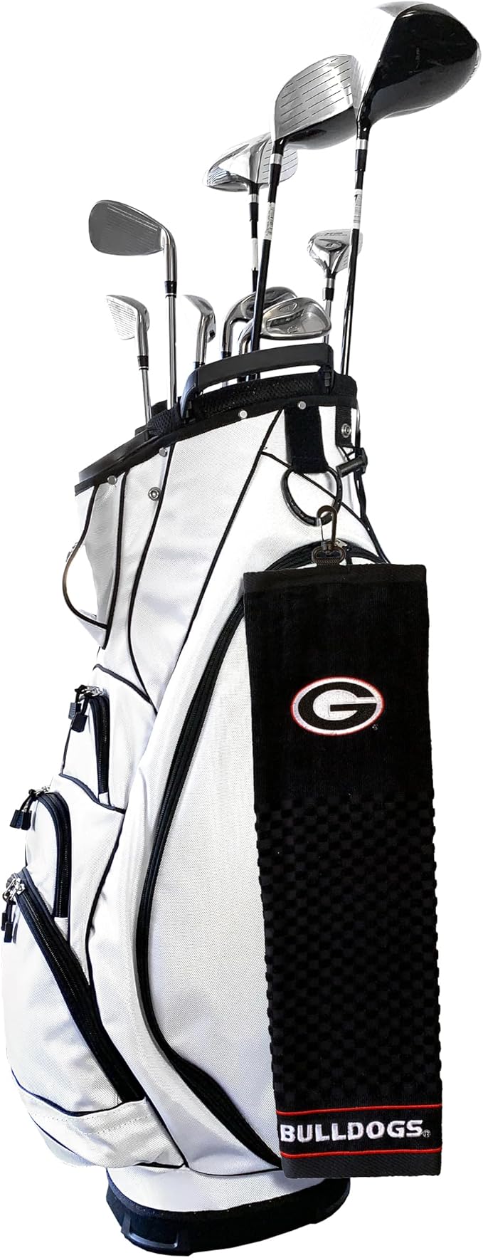 Team Golf Georgia Bulldogs Golf Towel, 100% Cotton, Checkered Scrubber Design, Embroidered Logo