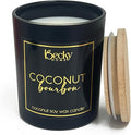 Coconut Bourbon Candle | Scented Candles for Men | Natural Coconut Soy Candles | 8 Ounce Modern Luxury Home Decor Novelty Candle | Long Lasting Fragrance with 45 Hour Burn Time | Candle in Black Jar