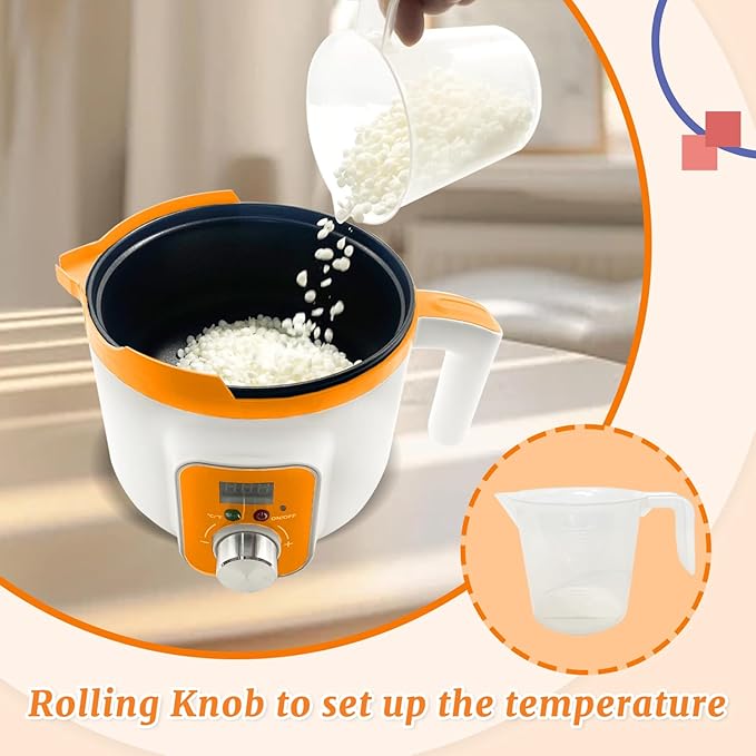 Ksedcon Digital Wax Melter for Candle Making, Electric Wax Melting Pot with Pouring Spout, Candle Wax Melting Pot with Temp Control(LED Display