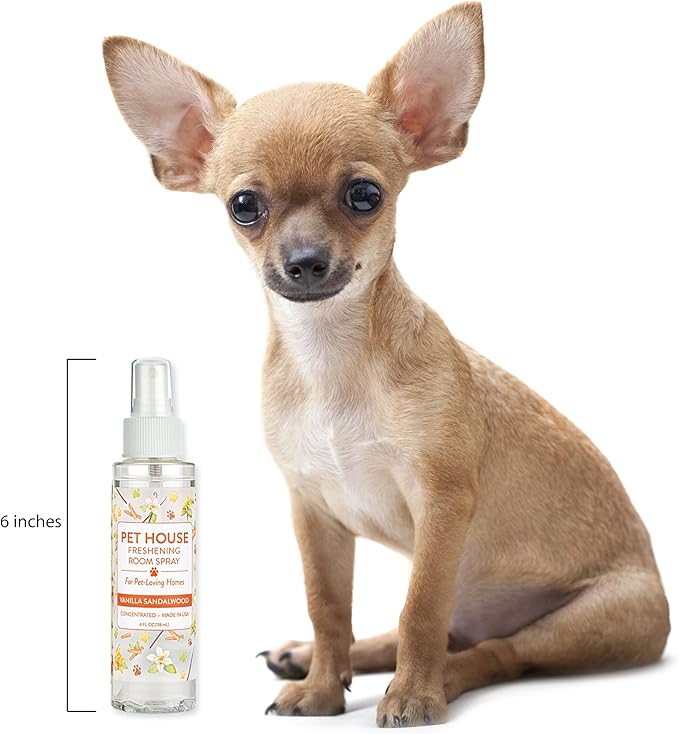 One Fur All Room Spray for Pet Odor, 4 OZ Concentrated Pet Friendly Air Freshener, Vanilla Sandalwood Pack of 2