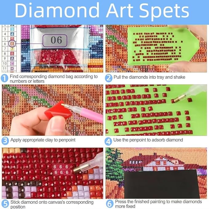 5D Candle Diamond Art Painting Kits for Adults, Winter Square Diamond Painting Art Kits for Adults Beginner, DIY Full Square Drill Gem Crystal Art Craft, for Home Wall Decor Gifts 32x40inch -2177