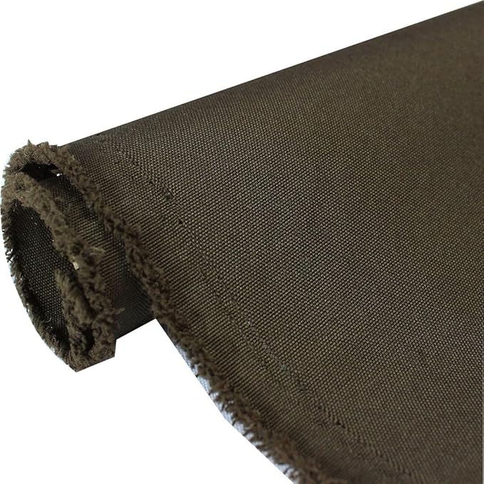 Mybecca Waterproof Canvas Marine Fabric 600 Denier Indoor/Outdoor PU Backing UV Protector Chocolate 1 Yard