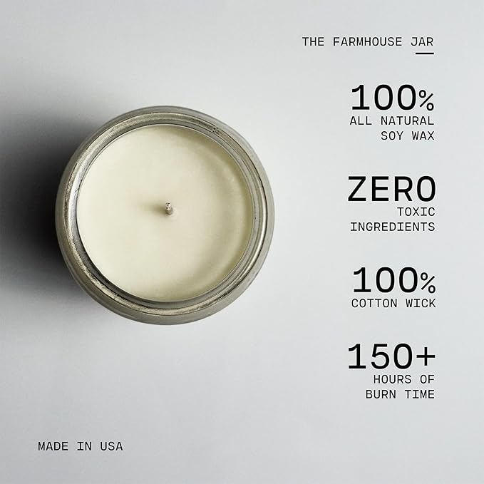 Milkhouse Candle Company - Harvest Festival - 26oz Beeswax and Soy Candles - Farmhouse Collection - 100% Natural, Paraffin Free, with Premium Fragrance Oil, Glass Jars with Lids