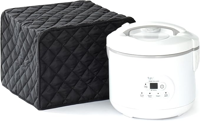 Covermates Keepsakes - Rice Cooker Cover - Dust Protection - Stain Resistant - Washable - Appliance Cover, Black