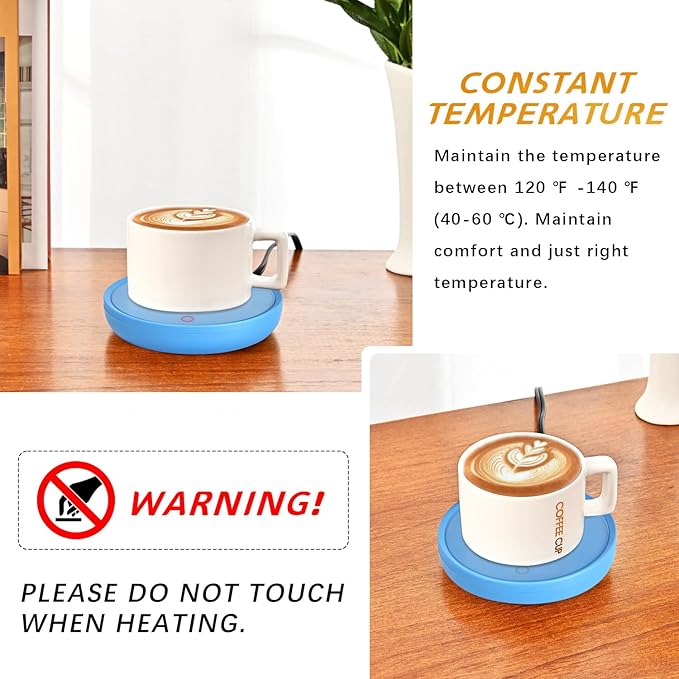 ASAWASA Smart Candle Warmer for Large Jar, Coffee Mug Warmers, with Gravity Switch Auto Shut-On/Off, Safely and evenly Release The Aroma, Keep The Drink at a Pleasant Temperature, A Thoughtful Gifts
