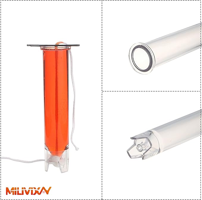 MILIVIXAY 2PCS Taper Candle Molds - Pillar Candle Molds - Perfect for Making Emergency Candles, Chime Candles, Table Candles-Including 30 Ft Wicks,1pc Wire and 2pc Wick Clips.