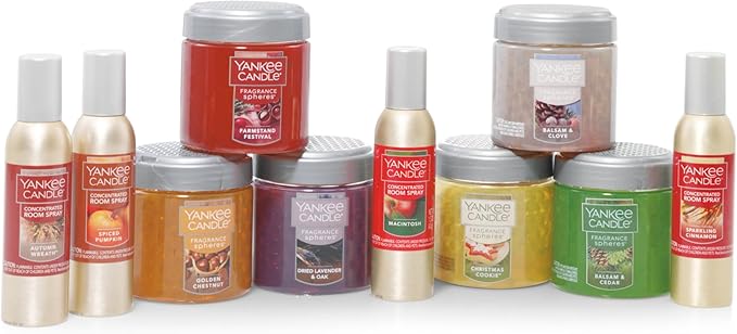 Yankee Candle Concentrated Air Freshener Room Spray, Odor Eliminator for Home, Bathroom, Spiced Pumpkin, 1.5 Oz (Pack of 3)