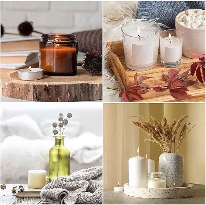 100pcs/6in Beeswax Candle Wicks - Hemp Wick, Slow Burning, Pre-Waxed, 2mm Diameter