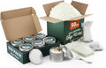 Hearth & Harbor 50 lbs. Soy Candle Wax with Supplies, 8 oz. 108 Pack Tin Jars with Lids, Cotton Candle Wicks, Wick Stickers and Centering Devices - Soy Wax Flakes with Containers for Candle Making