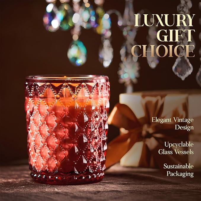 M&SENSE Citrus & Lavender Scented Candle | 17.64OZ, 100-Hour Burn | Natural Non-Toxic Soy Wax | Long-Lasting for Mood Healing and Gifting | for Bathroom, Kitchen, Office