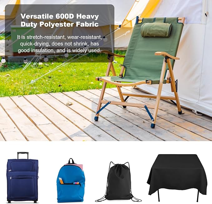 1000D Heavy Duty Thick Canvas Fabric Non Water Proof- 58" Wide Upholstery Polyester Material - Durable Indoor Outdoor Thick Fabric for Furniture Cover Cushion Home Awning Tent (Rust, 1 Yard)