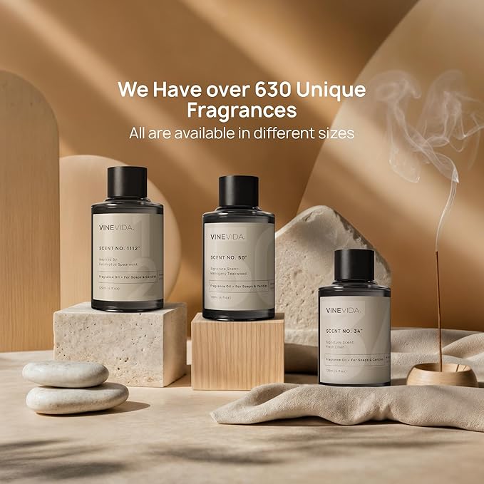 VINEVIDA [4oz] Juicy Georgia Peach Fragrance Oil for Candle Making and Soap Making - Premium Candle Scents for Soy Candles