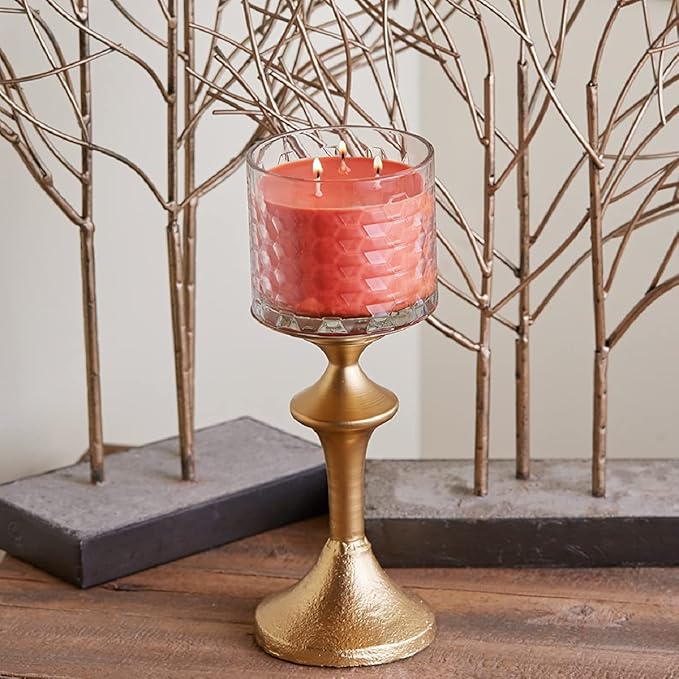 Root Candles Fall Scented Candles Honeycomb Glass Premium 3-Wick Handcrafted Beeswax Blend Candle, 12-Ounce, Pumpkin Spice