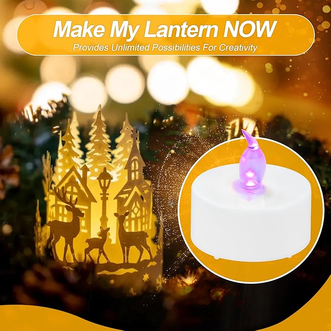 DIY LED Light Kit for 3D Printed Lamps - Compatible with Bambulab KC008, KC017, KC018 - Great for Unique Home Decor, Tea Light Holders, Candlestick Lamps - Peach Pink, 12-Pack