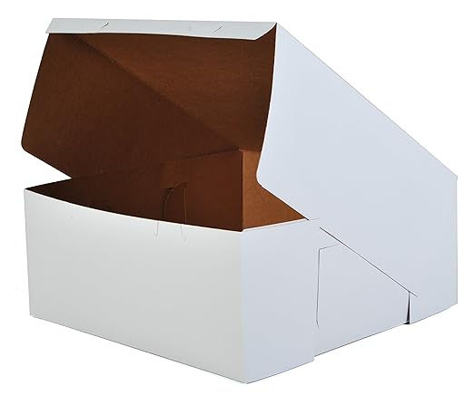 SCT White One-Piece Non-Window Bakery Boxes, 14 x 14 x 6, White, Paper, 50/Carton