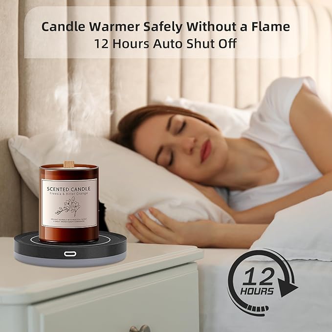 Smart Coffee Mug Warmer Candle Warmer Plate Safely Releases Scents Without a Flame Used as Candle Jar Warmer, Mug Warmer Cup Warmer Tea Warmer Desk Home Office (NO Cup)