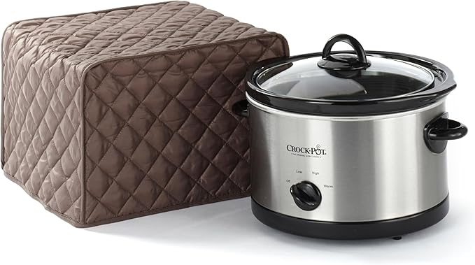 Covermates Keepsakes Slow Cooker Cover – Quilted Electric Appliance Protector for Kitchen Counter Storage – Dust & Stain Resistant – Washable Slip-On Design, Bronze