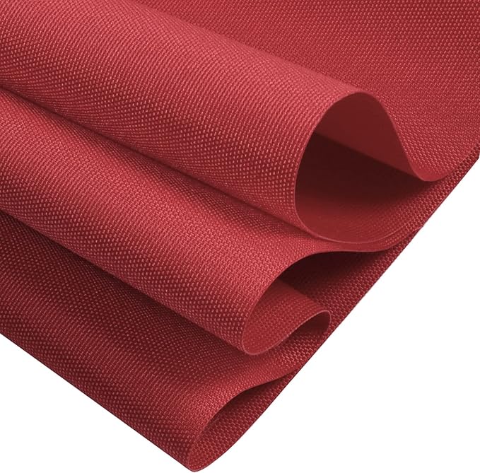 Soft Waterproof Canvas Fabric PU Backing, 600 Denier Ripstop UV Protection 30 x 60 Inch Canvas Cordura Fabric for Outdoor/Indoor, DIY Crafts, Bags, Awning, Marine, Furniture Cover(Red)