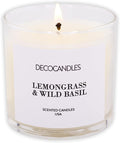 Urban Concepts by DECOCANDLES - Lemongrass & Wild Basil - Highly Scented Soy Candle - Long Lasting - Hand Poured in USA (6 Oz.)