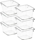 6 Pack Drawer Organizer - 3" X 3" Clear Acrylic Storage Bins with Non-Slip Pads, Versatile Desk Tray for Makeup, Jewelry, Kitchen, Bathroom, and Office Organization