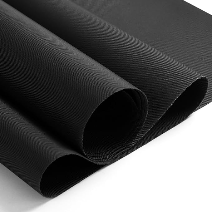 Nylon Fabric, 58"W 420D Waterproof Fabric 10 Yard Ripstop Nylon Material Outdoor Upholstery Twill Sewing Material for Patio Chair, Lining, Cushion, Purse, Tote Bag, Tent, Tarp Cover, DIY Project Black