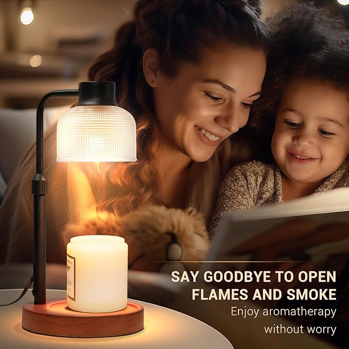 KLL Candle Warmer Lamp with Timer: Mothers Day Gifts, Gifts for Mom, Birthday Gift for Women - House Warming Gift New Home Decor - Wax Warmer for Jar Candles with 2 Bulbs