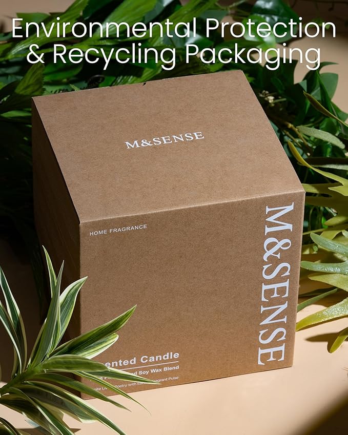 M&SENSE Citronella Candles Outdoor, 120 Hours Burn Natural Citronella Oil Soy Candle for Patio Camping, 19.4oz Large Long Lasting Verbena Rose Summer Candles for Home Scented,Lemongrass Summer Candle