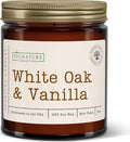 White Oak Vanilla Scented Candle, Many Scents to Choose from, All Natural Non-Toxic Soy Wax, Handmade in The USA (White Oak & Vanilla)