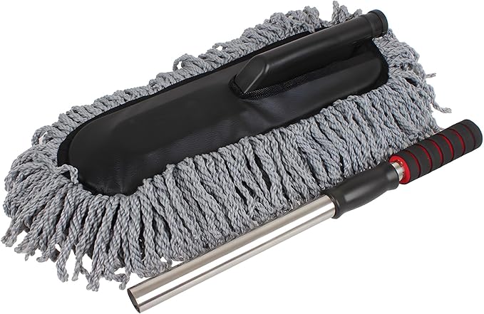 Microfiber Car Duster Car Dust Removal Tool with Adjustable Handle for Car Cleaning