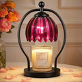 Candle Warmer Lamp, Dimmable Candle Warmer with Timer, Vintage Candles Wax Warmers for Jar Candles Christmas Birthday Gifts for Women Mom, New Home Decor for Bedroom Living Room, Purple Black