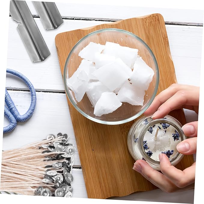 1set Candle Making Kit Candle Wicks Wick Holders Stickers for Projects Compatible Beeswax Paraffin for Handmade Family Fun