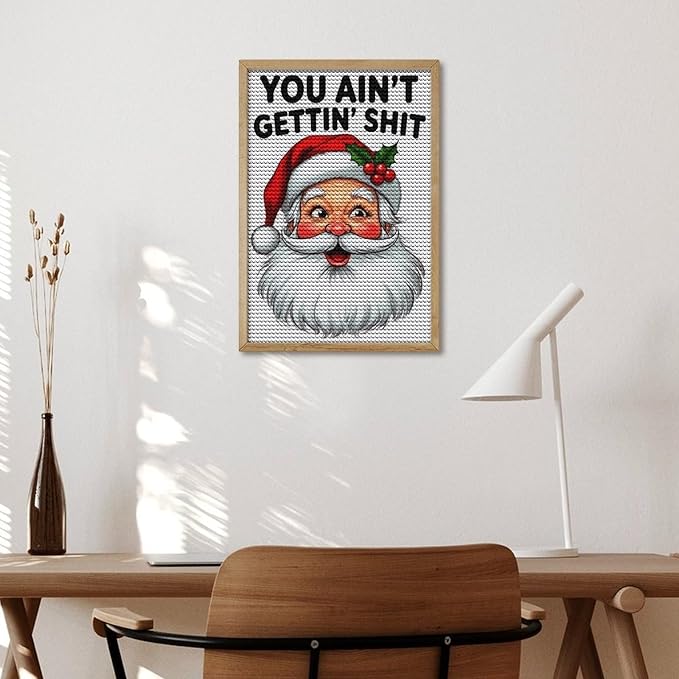 AIVKIEJK Diamond Painting Kits for Adults - Humorous Santa Claus Christmas Painting DIY 5D Full Drill Diamond Dots Paintings with Diamonds Gem Art and Crafts Home Decor 8"x12"