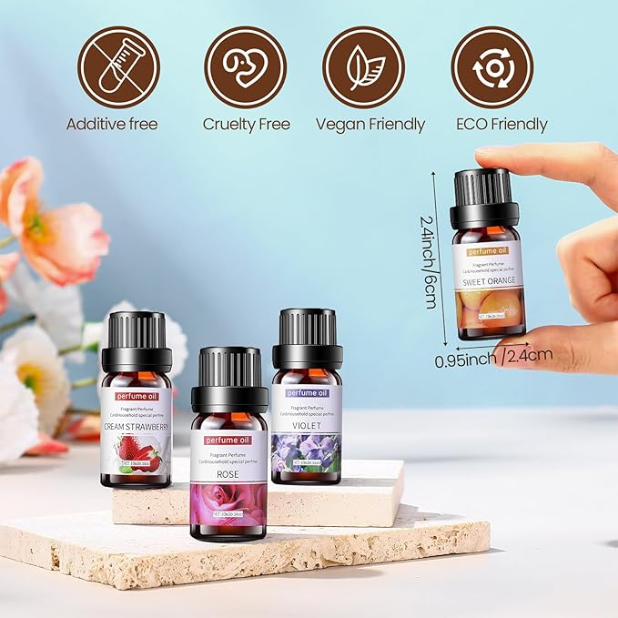 Nuanchu 36 Pcs Essential Oils Set 10ml Fragrance Oil Aromatherapy Kit for Diffuser Humidifier Aromatherapy-Oils for Candle Making