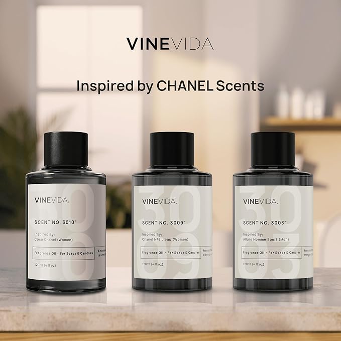 VINEVIDA Scent NO. 3009 Fragrance Oil - 32oz (2lbs) - Inspired by: N°5 L'Eau (Women); Candle Fragrance Oil for Soy Candles - Soap Making Scents