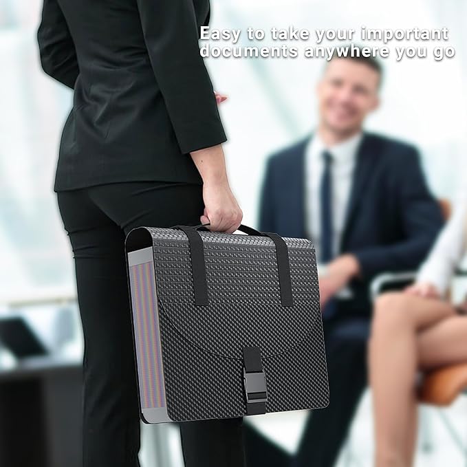 TOPCJ File Organizers with Handle,Portable Expanding File Folder,25 Pockets Accordion File Organizer for Receipt,Bill, A4/Letter Size Paper,Documents,a-z Tabs Include in Filing Folders Diamond