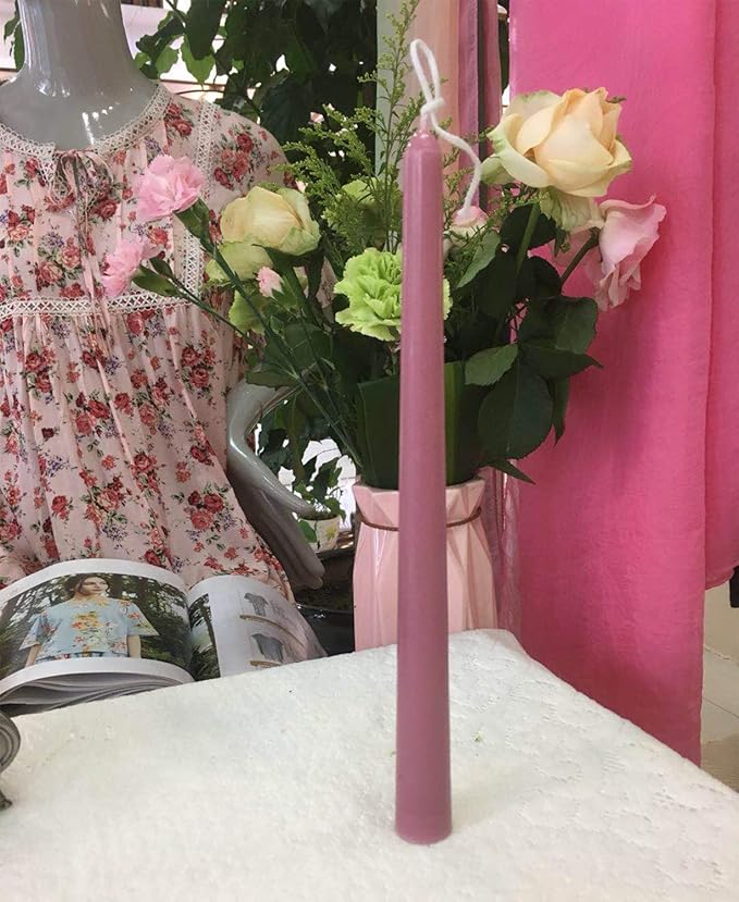 MILIVIXAY 2pcs Taper Candle Molds -Height: 9.84 inch,Top Diameter:0.50 inch,Bottom Diameter:0.87 inch-30 ft. of Wick,a Lead Wire and 2pcs Wick Clips Included as a Gift