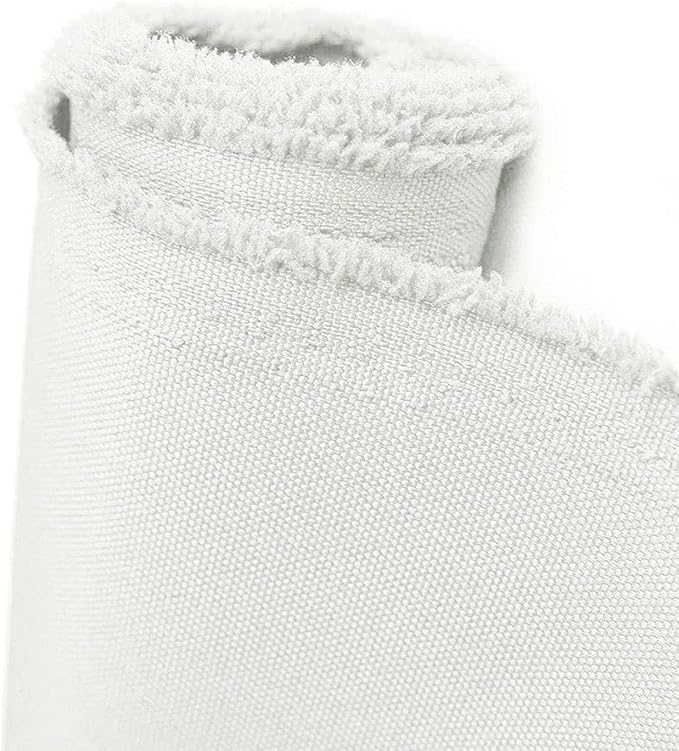 Foreate Waterproof Canvas Fabric by The Yard 600D Upholstery Fabric for Chairs 58" Wide Indoor Outdoor Water Resistant Canvas Polyester Material Sewing DIY Cloth, 5 Yards White