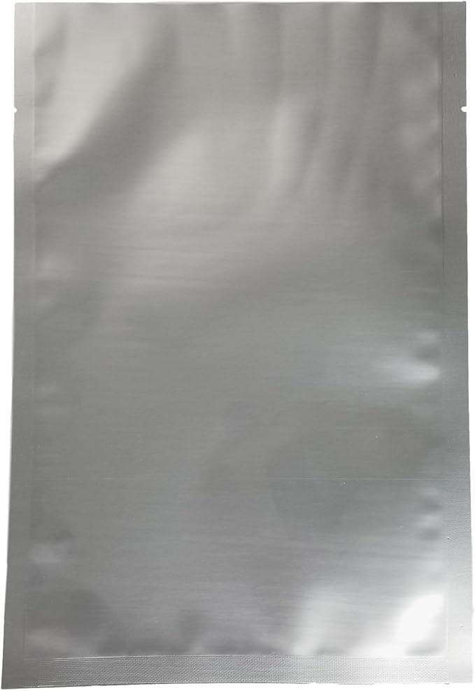 Mylar Bags - 7.5 Mil Thick 8" x 12" - Genuine Odor-Proof Aluminum Foil-Lined Bag for Long Term Food, Grain, Baking, Herb, Survival Storage Container (50 and 100) (50)
