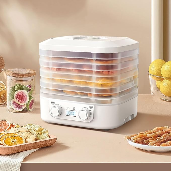 Food Freeze Dryer Machine for Home with 5 Trays, Candy Freeze Dryer with Smart Timer & Temp Control, Freeze Dried Snack Maker for Fruit, Meat & Veggies Storage (White)