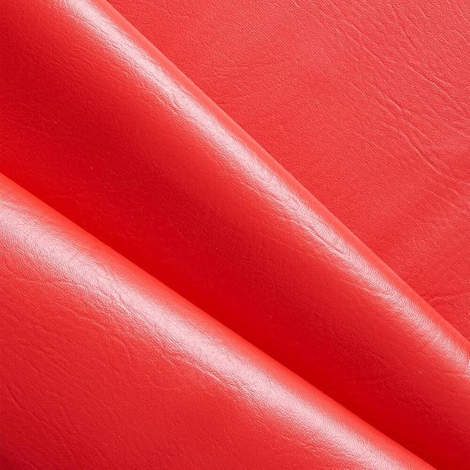Ottertex Vinyl Fabric Faux Leather Pleather Upholstery 54" Wide by The Yard (5 Yard, Red)