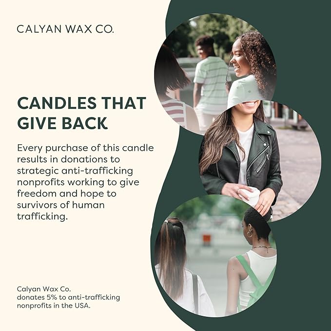 Calyan Wax Co. Oakmoss & Amber 3 Wick Scented Candle - 43 Hour Burn - Luxury 3 Wick Soy Candles - Non Toxic Soy Wax Candles - Long Lasting Large Glass Jar Candle for Home - 14.9oz