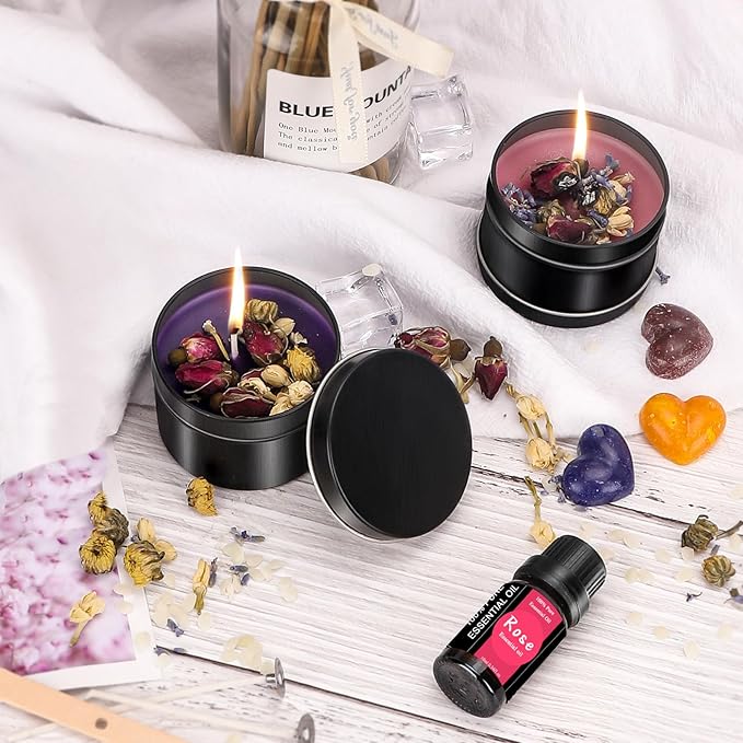 Complete Candle Making Kit With Wax Melter, Candle Making Supplies, DIY Arts&Crafts Kits Gift For Adults,Beginners,Including Bees Wax,500w Electric Stove,Wicks,Rich Scents,Wick Clips,Pouring Pot Etc.