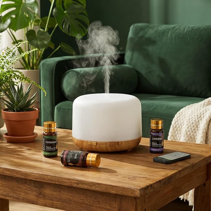 Essential Oils by SACATR Natural Essential Oil Set -12 Essential Oils Gift Set for Diffuser, Massage, Fragrance Oil Scent for DIY Candle and Soap Making (12 * 5ML)