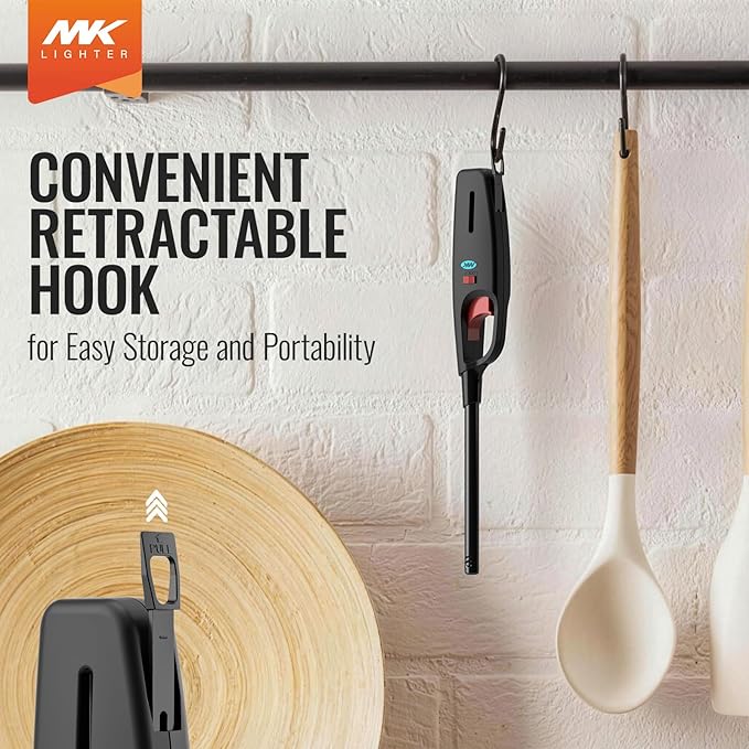 MK Lighter 6-Pack Multi-Purpose Butane Lighters – 4 Large Soft Flame Utility + 2 Mini Torch, Refillable Adjustable Flame, for Candles & BBQ Lighters, Prepping & Camping Supplies (Assorted Colors)