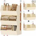 Hanging Closet Organizer Extra Large, Clothes Hanging Shelves for Closet with Divider, Collapsible Closet Storage System, Fabric Closet Hanging Organizer for Home, Dorm, Rv, ,Handbags, Underwear, Sock