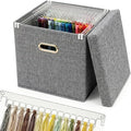 Hanging Embroidery Floss Organizer Box - 10 Acrylic Thread Storage Bars (150 Holes) | Ideal for Keeping Embroidery Thread Neat and Making It Easily Accessible for All Embroidery Enthusiasts.