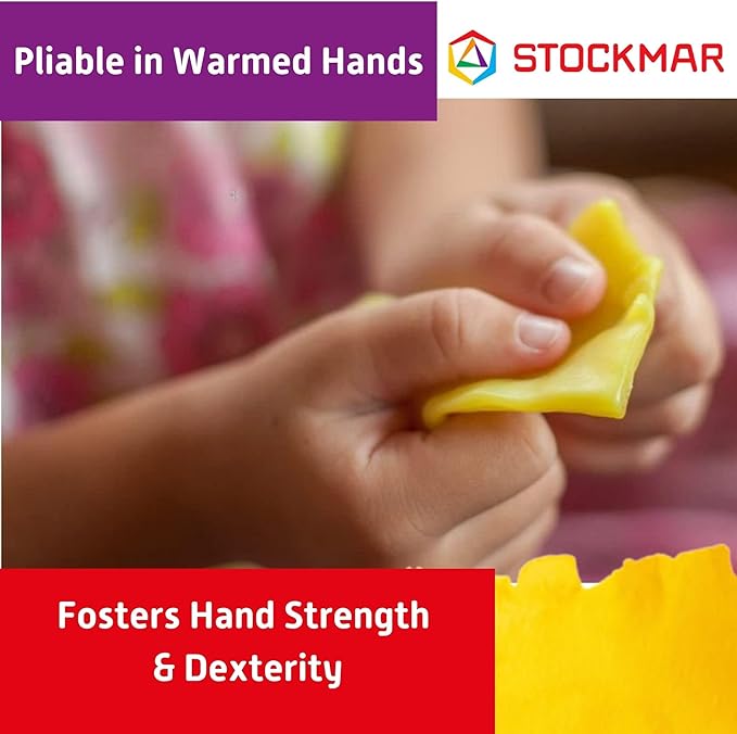 Stockmar Natural Modelling Beeswax: 15 Assorted Colors of Beeswax Sheets Safe for Kids, Toddlers, Adult Artists - Non Toxic, Non Drying Modeling Wax for Homeschoolers, Waldorf Organic Art Supplies