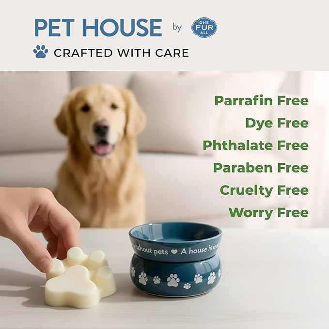 Pet House Wax Melts, Long-Lasting Scented Pet-Friendly Wax Melts, Natural Pet Odor Solution for A Fresh Smelling Home, Fresh Citrus, 3 OZ Each, 4 Pack