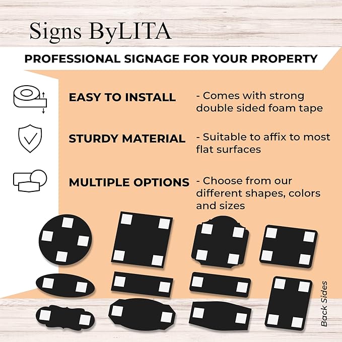 Signs ByLITA Fancy Storage Room Sign (White) - Large 5 Pack